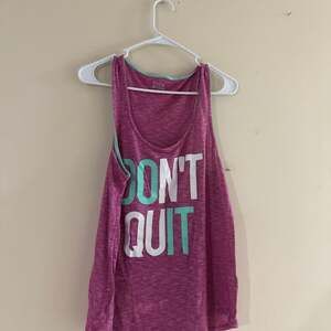 EVCR Women's Don't Quit Graphic Workout Tank Top, Heathered Pink, Size L